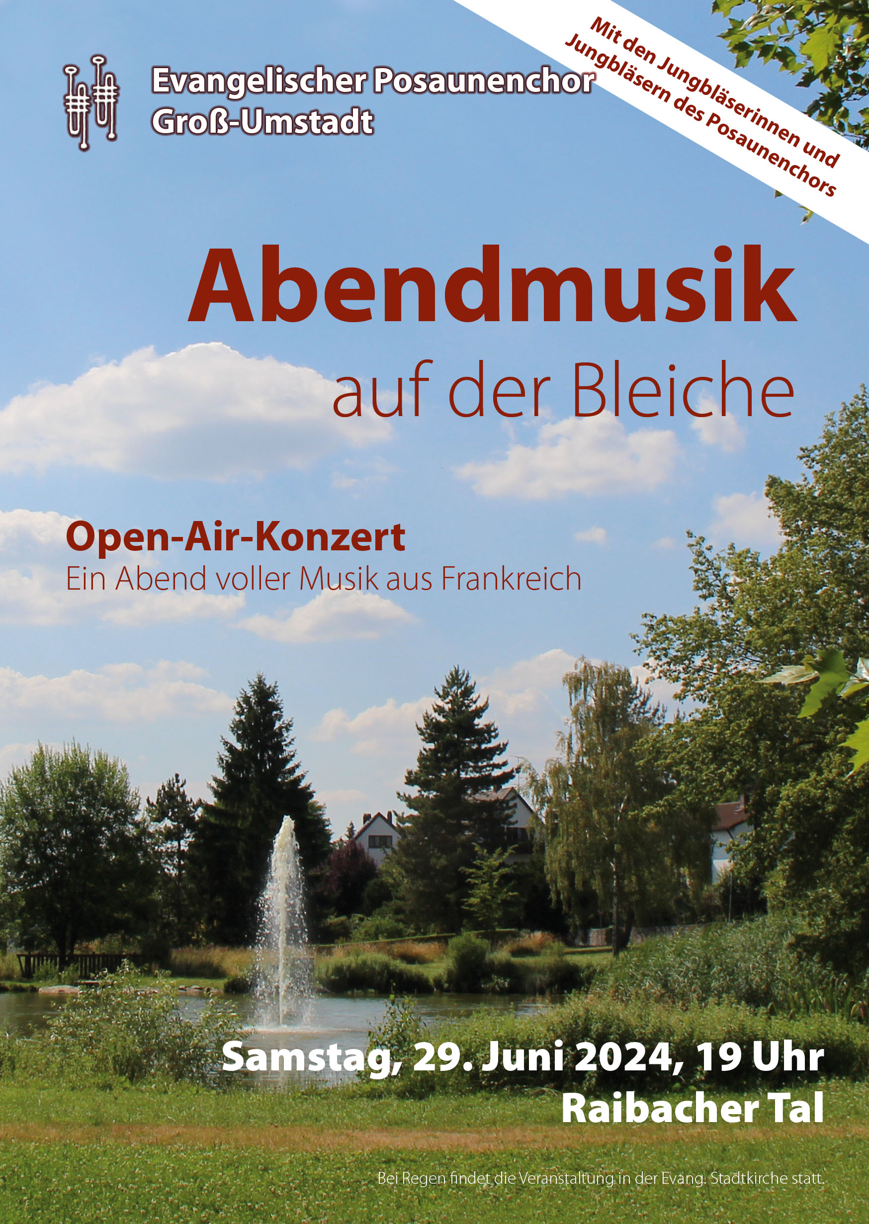 Plakat: Abendmusik auf der Bleiche (29.06.2024)