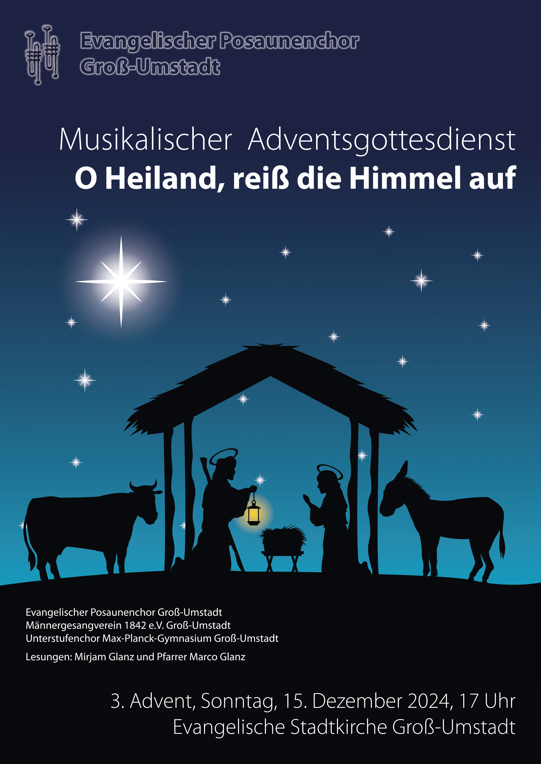 Plakat: Musikalischer Adventsgottesdienst (15.12.2024)