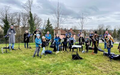 Weihnachtsmusik am neuen Bettenhaus